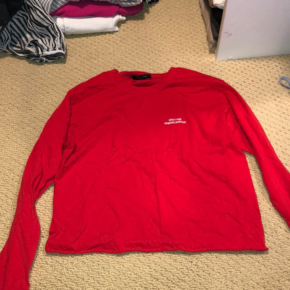 Urban outfitters long sleeve cropped tee